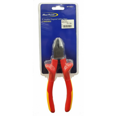 BluePoint WT1003-6, 6"/160MM VDE Insulated Diagonal Cutting Pliers